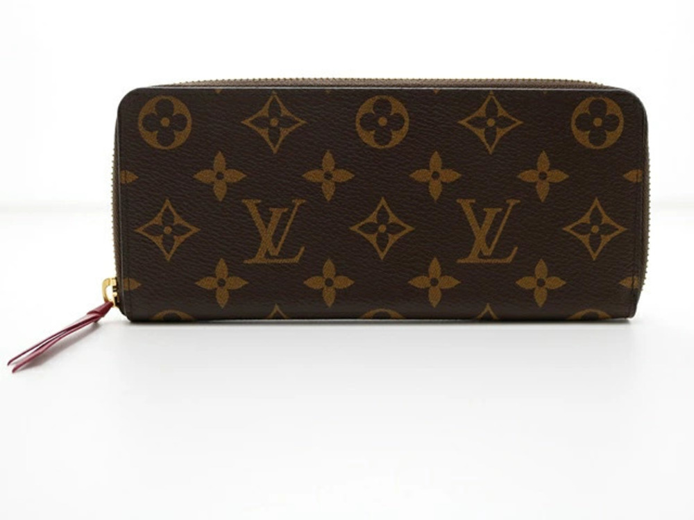 LOUIS VUITTON Portefeuille Clemence Monogram Fuschia Pink around
